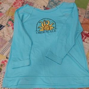 Next Level Apparel Womens Light Blue Long Sleeve Tee